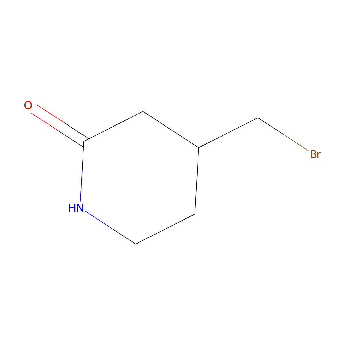 4-(Bromomethyl)piperidin-2-one molecular structure, CAS 1824065-27-1