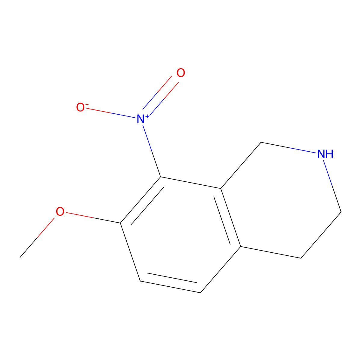 7-Methoxy-8-nitro-1,2,3,4-tetrahydroisoquinoline molecular structure, CAS 1824065-42-0