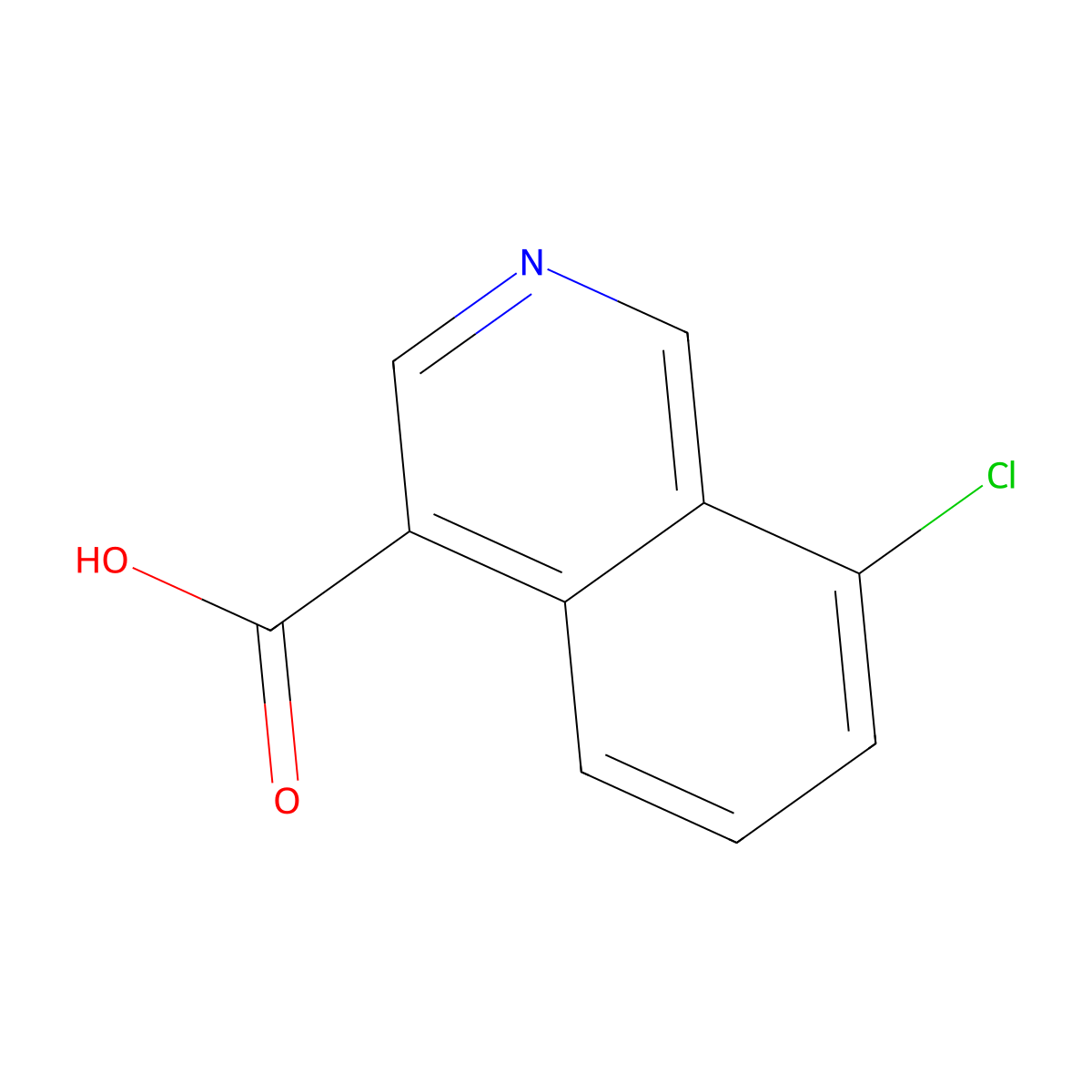 8-Chloroisoquinoline-4-carboxylic acid molecular structure, CAS 1824065-62-4