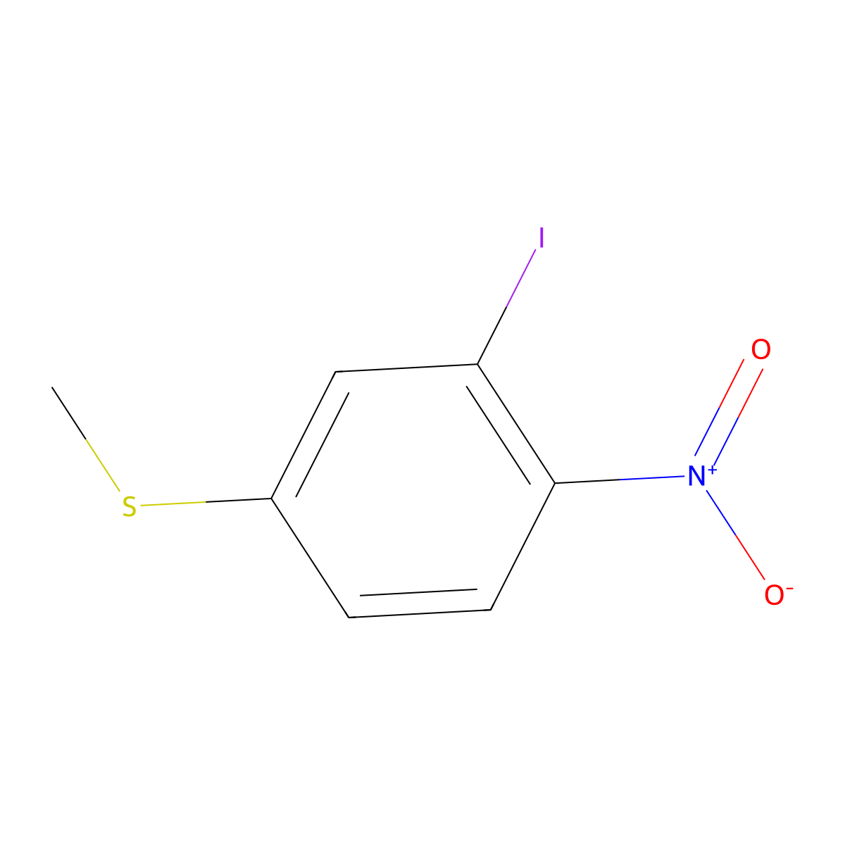 3-Iodo-4-nitrothioanisole molecular structure, CAS 1824066-38-7