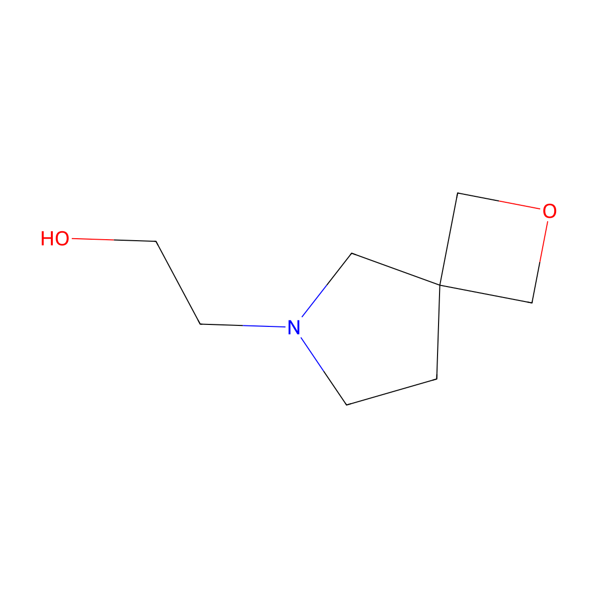 2-(2-Oxa-6-azaspiro[3.4]octan-6-yl)ethanol molecular structure, CAS 1824066-52-5
