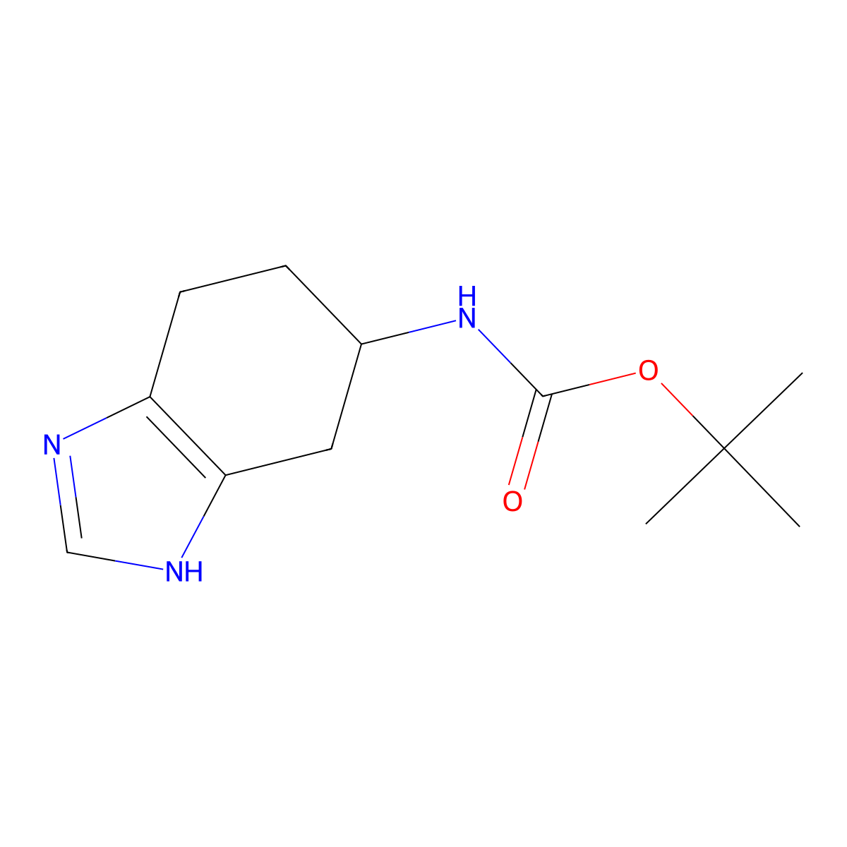 tert-butyl N-(4,5,6,7-tetrahydro-1H-1,3-benzodiazol-5-yl)carbamate molecular structure, CAS 1824066-53-6