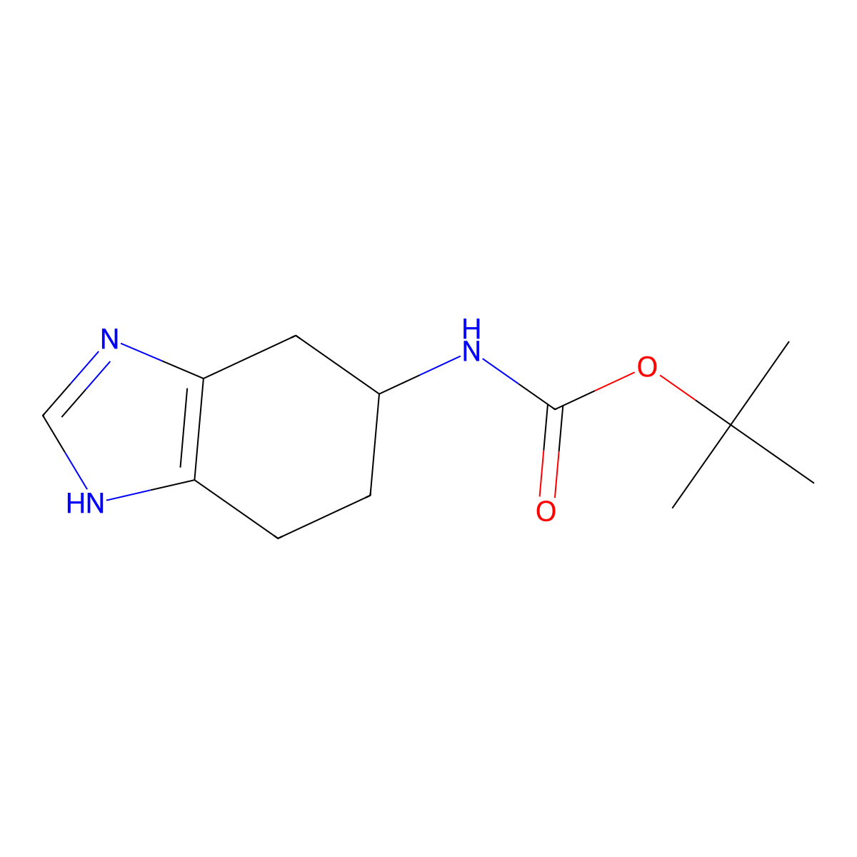 tert-butyl N-(4,5,6,7-tetrahydro-1H-1,3-benzodiazol-5-yl)carbamate molecular structure, CAS 1824066-53-6