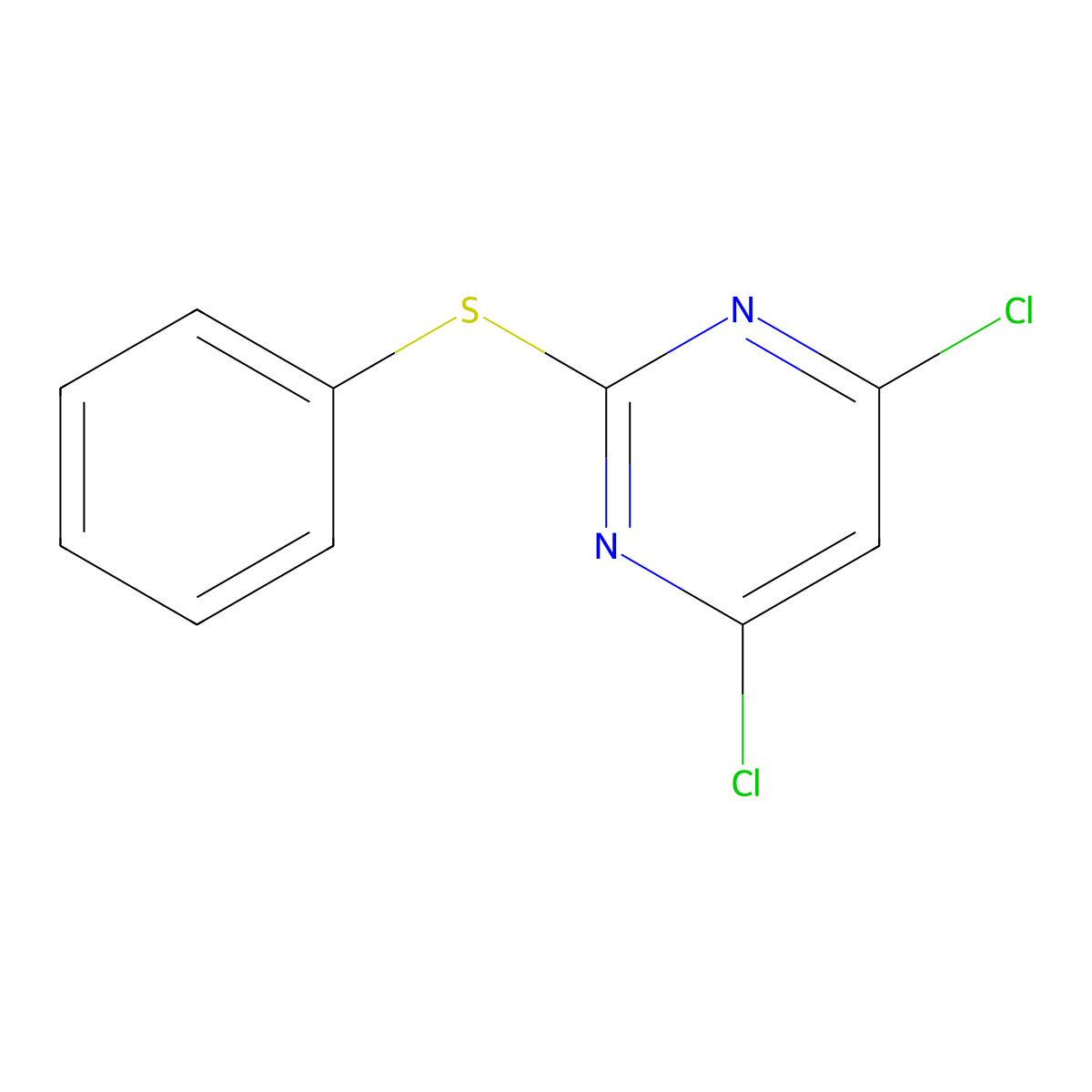 4,6-Dichloro-2-(phenylsulfanyl)pyrimidine molecular structure, CAS 1824068-18-9