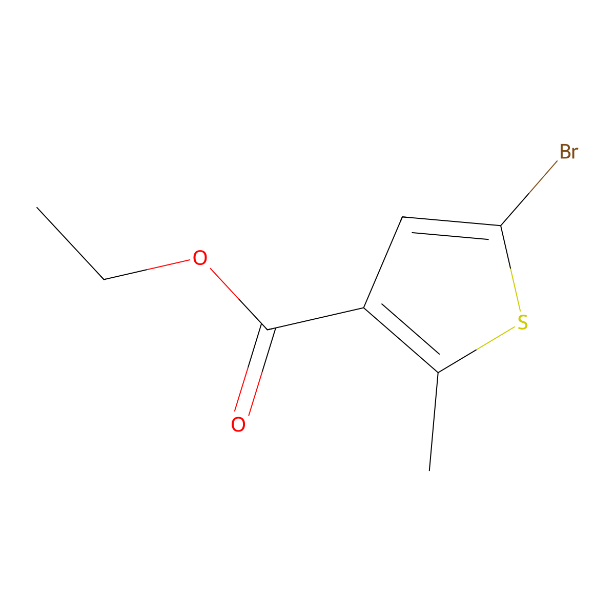 5-Bromo-2-methyl-thiophene-3-carboxylic acid ethyl ester molecular structure, CAS 1824068-41-8