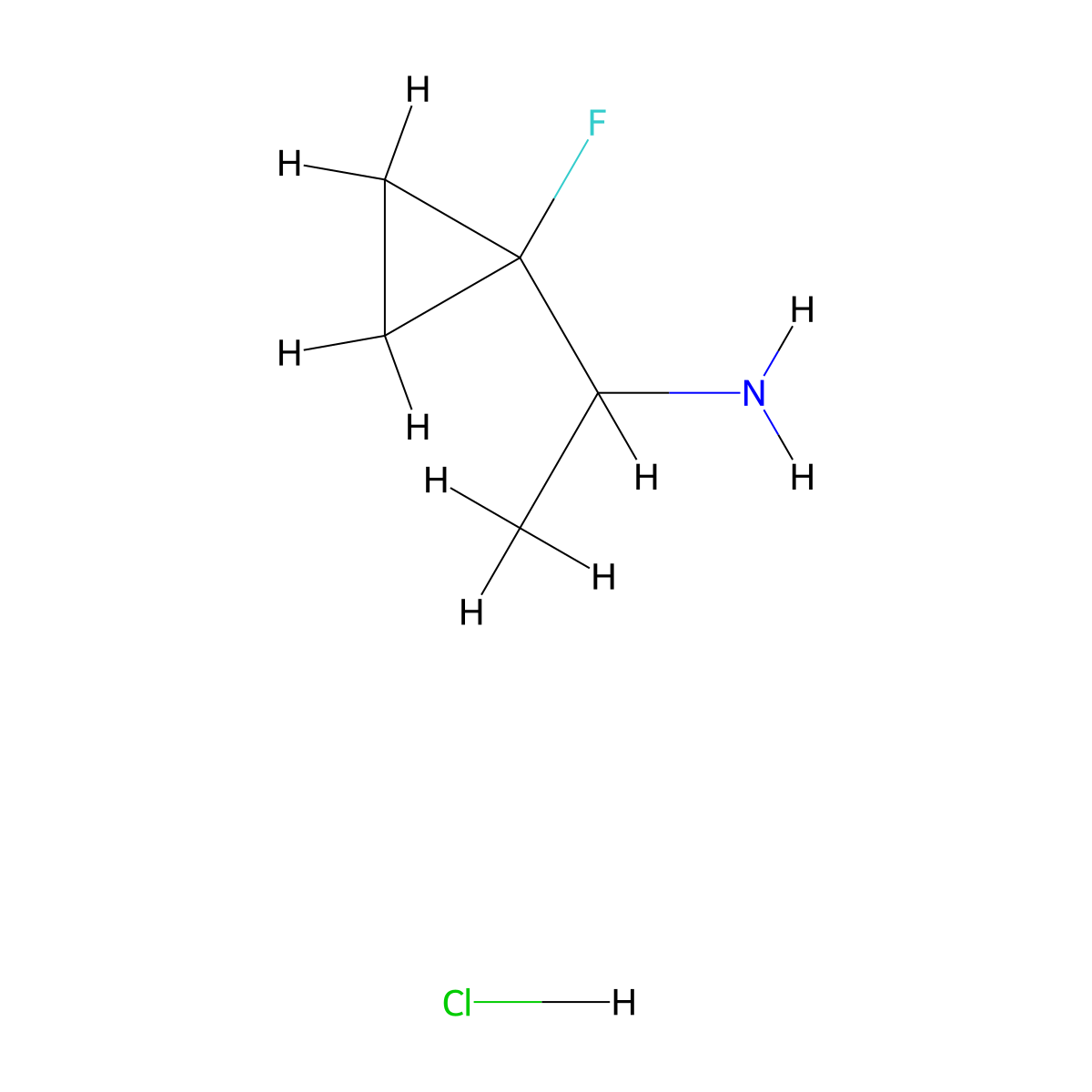 1-(1-Fluorocyclopropyl)ethan-1-amine hydrochloride molecular structure, CAS 1824071-12-6