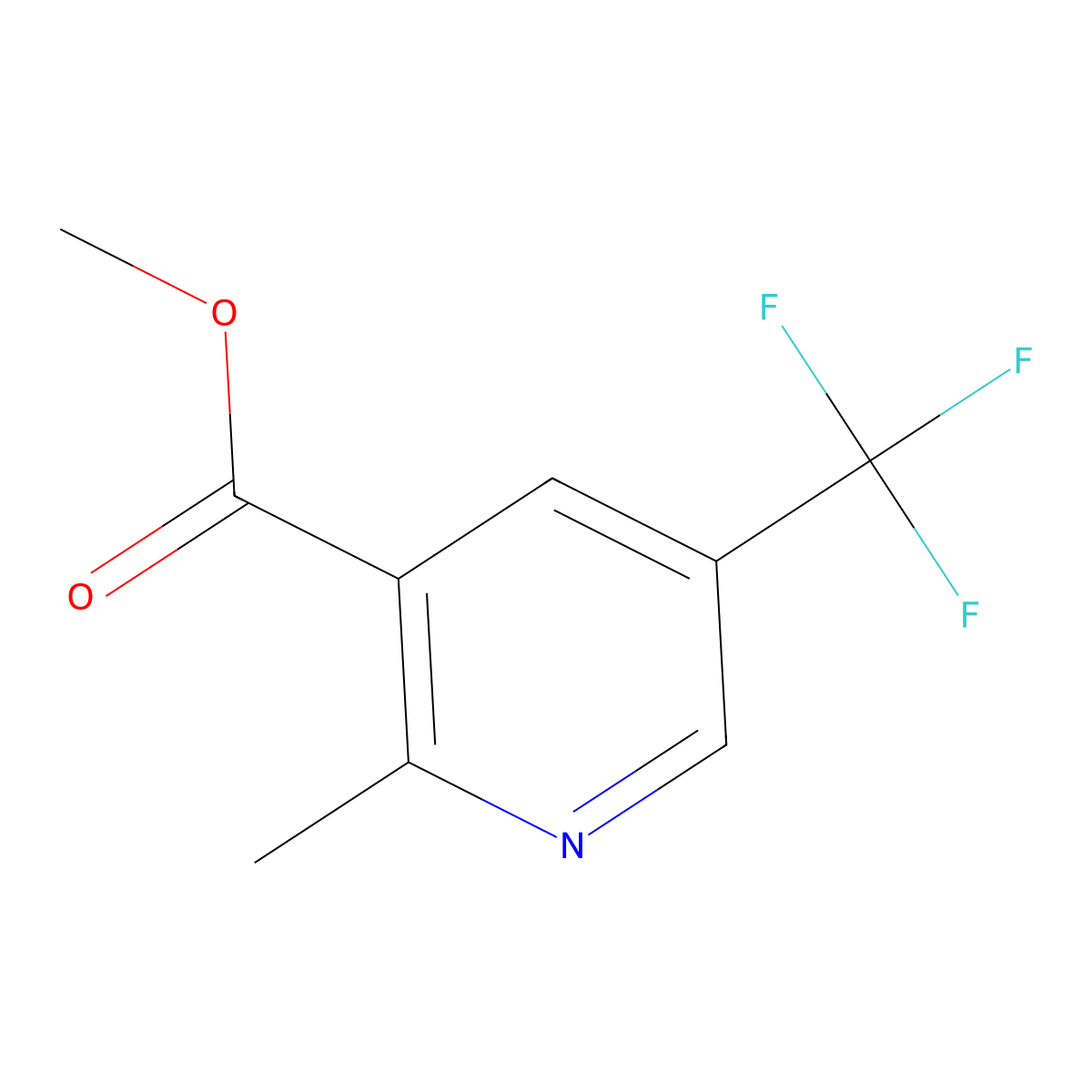 Methyl 2-methyl-5-(trifluoromethyl)nicotinate molecular structure, CAS 1824071-34-2