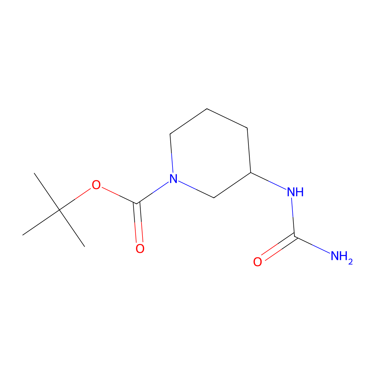tert-Butyl 3-(carbamoylamino)piperidine-1-carboxylate molecular structure, CAS 1824071-47-7