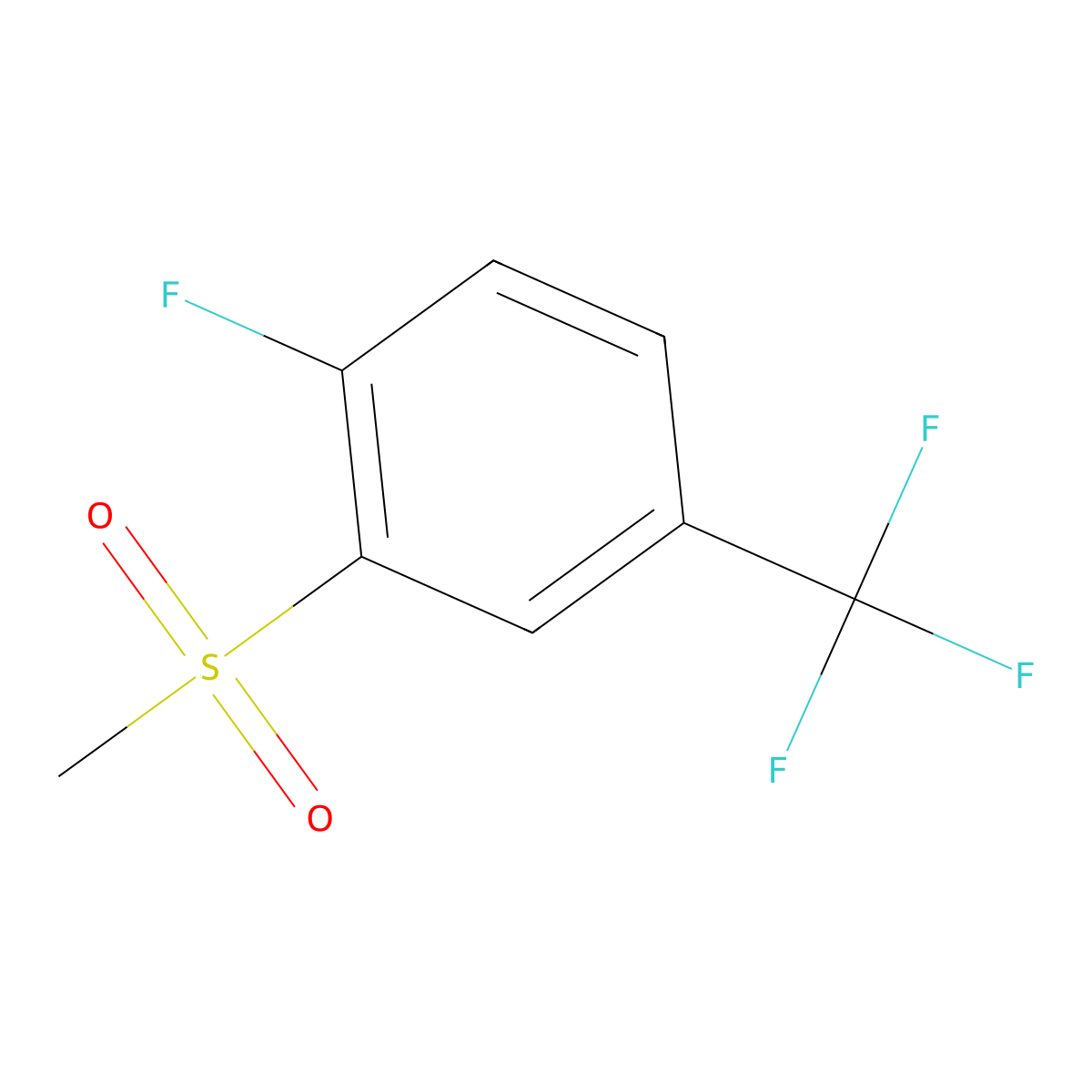 1-Fluoro-2-(methylsulfonyl)-4-(trifluoromethyl)benzene molecular structure, CAS 1824071-56-8