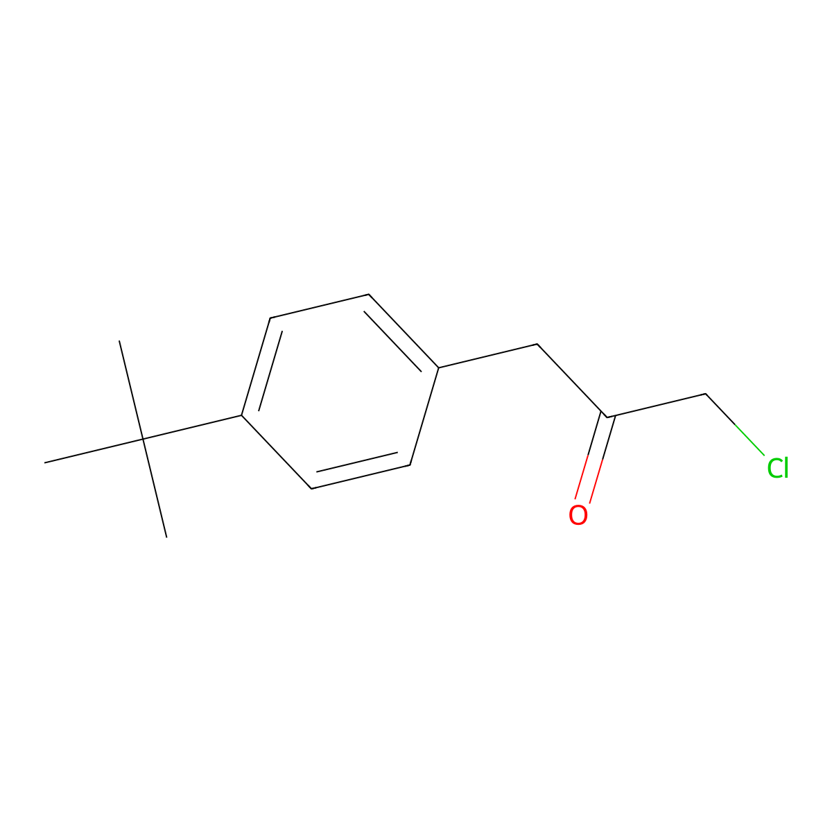 1-(4-Tert-butylphenyl)-3-chloropropan-2-one molecular structure, CAS 1824071-73-9