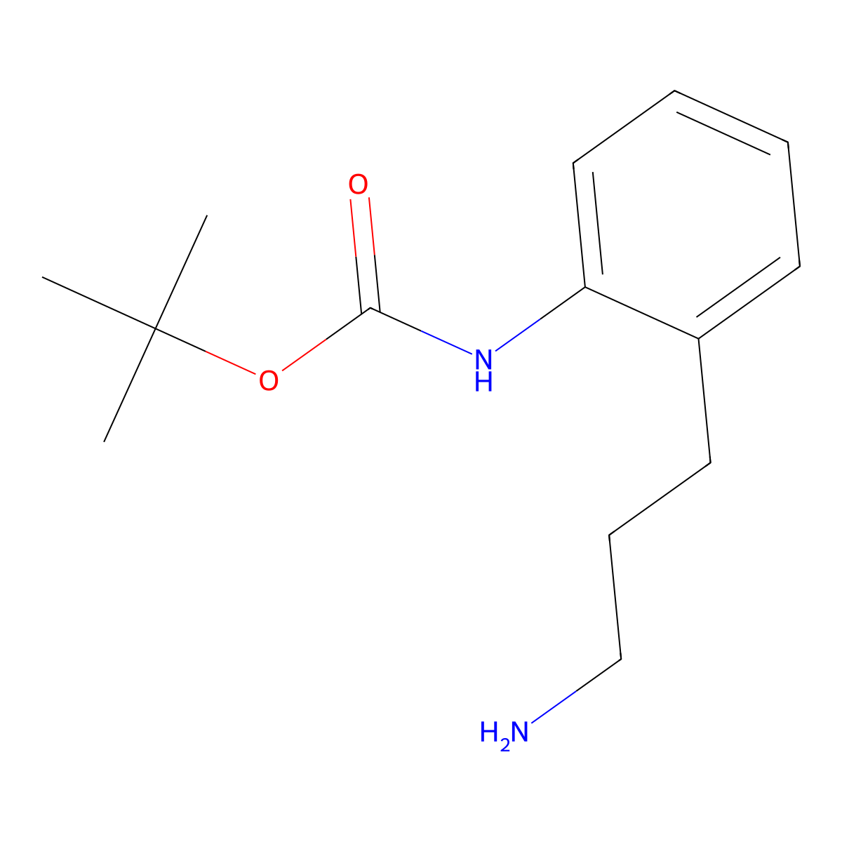 tert-butyl N-(2-(3-aminopropyl)phenyl)carbamate molecular structure, CAS 1824072-07-2