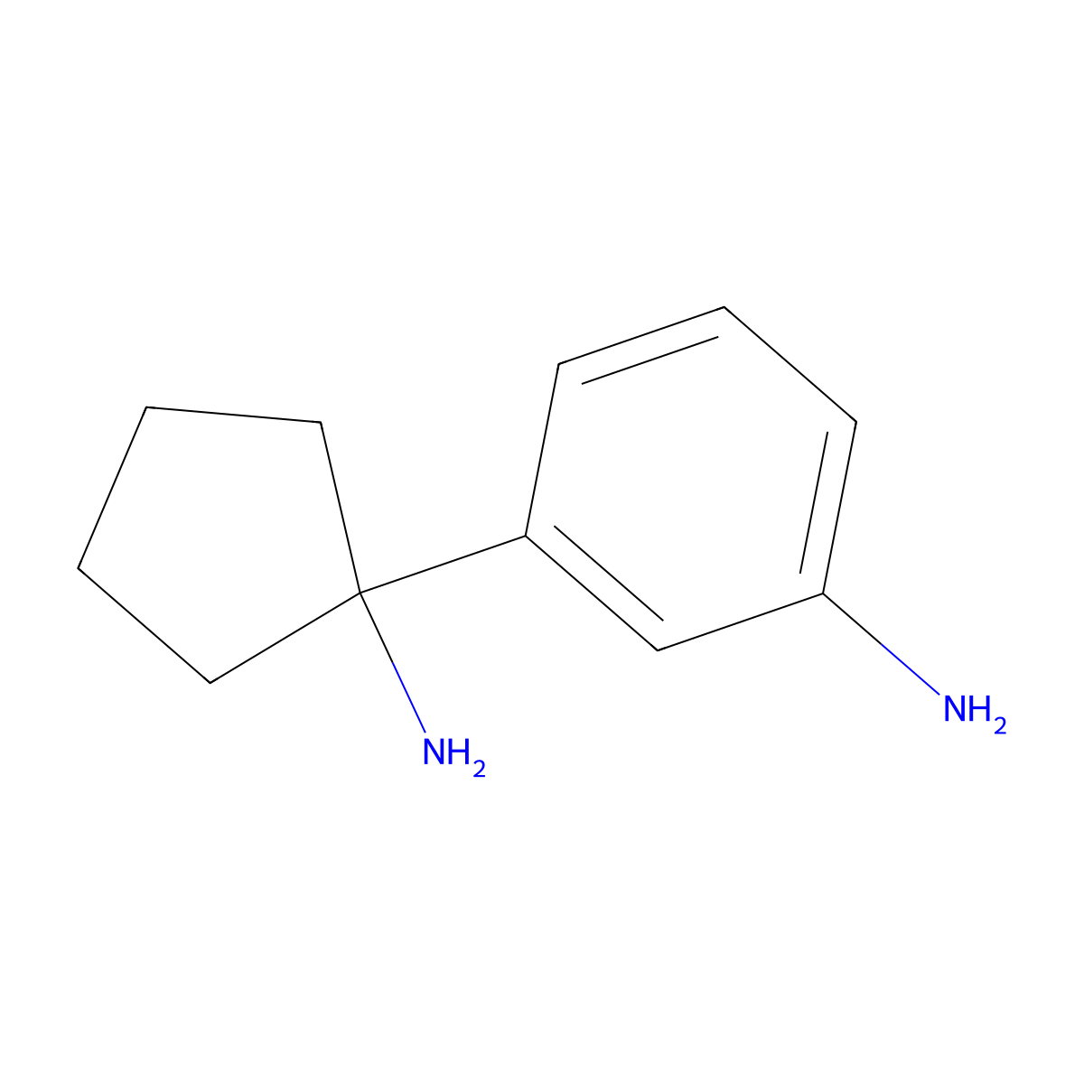 3-(1-Aminocyclopentyl)aniline molecular structure, CAS 1824072-71-0