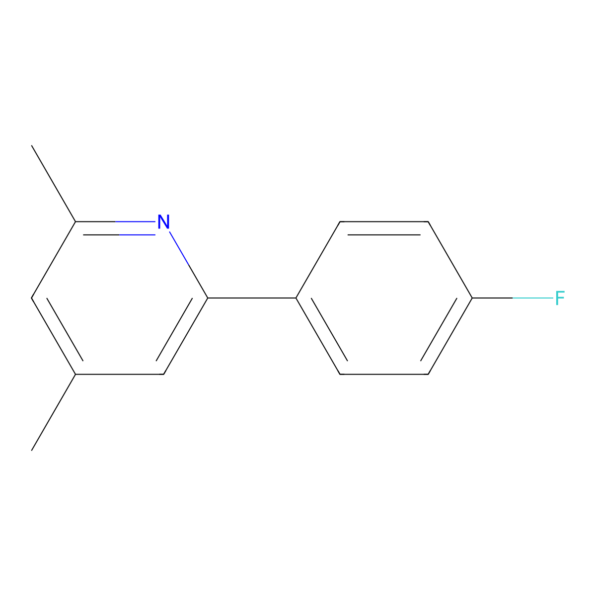 2-(4-Fluorophenyl)-4,6-dimethylpyridine molecular structure, CAS 1824073-03-1