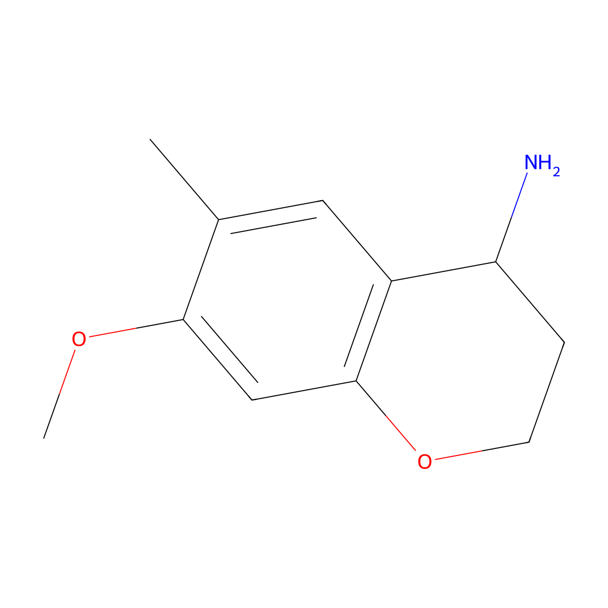 7-Methoxy-6-methylchroman-4-amine molecular structure, CAS 1824073-16-6