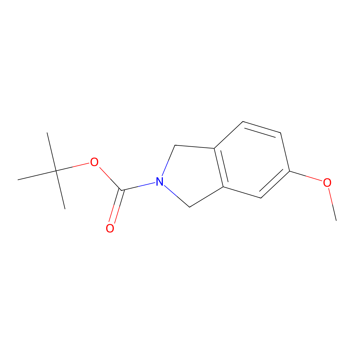 tert-Butyl 5-methoxyisoindoline-2-carboxylate molecular structure, CAS 1824073-96-2