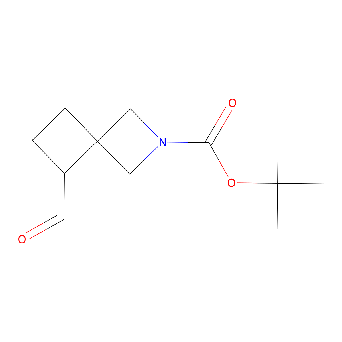 Tert-butyl 5-formyl-2-azaspiro[3.3]heptane-2-carboxylate molecular structure, CAS 1824074-15-8