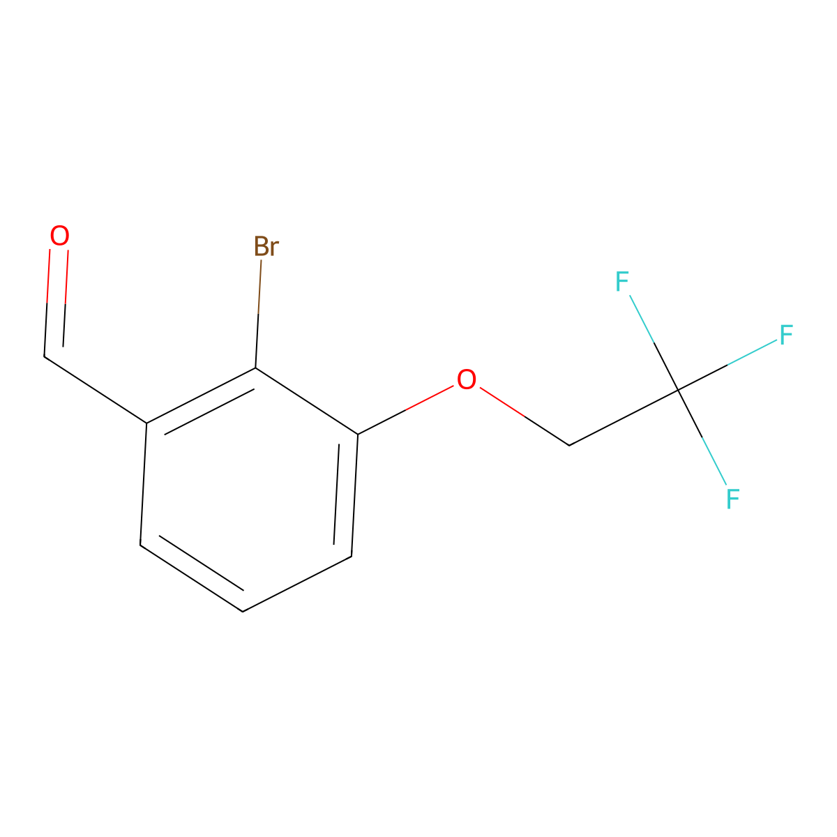 2-Bromo-3-(2,2,2-trifluoroethoxy)benzaldehyde molecular structure, CAS 1824074-32-9