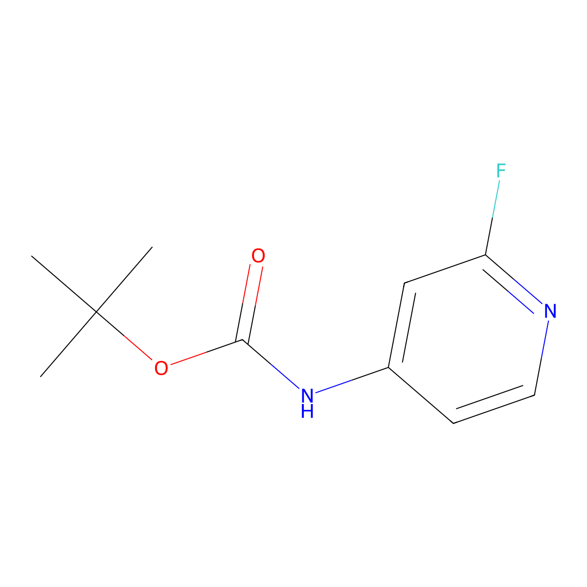 Tert-butyl N-(2-fluoropyridin-4-YL)carbamate molecular structure, CAS 1824074-63-6