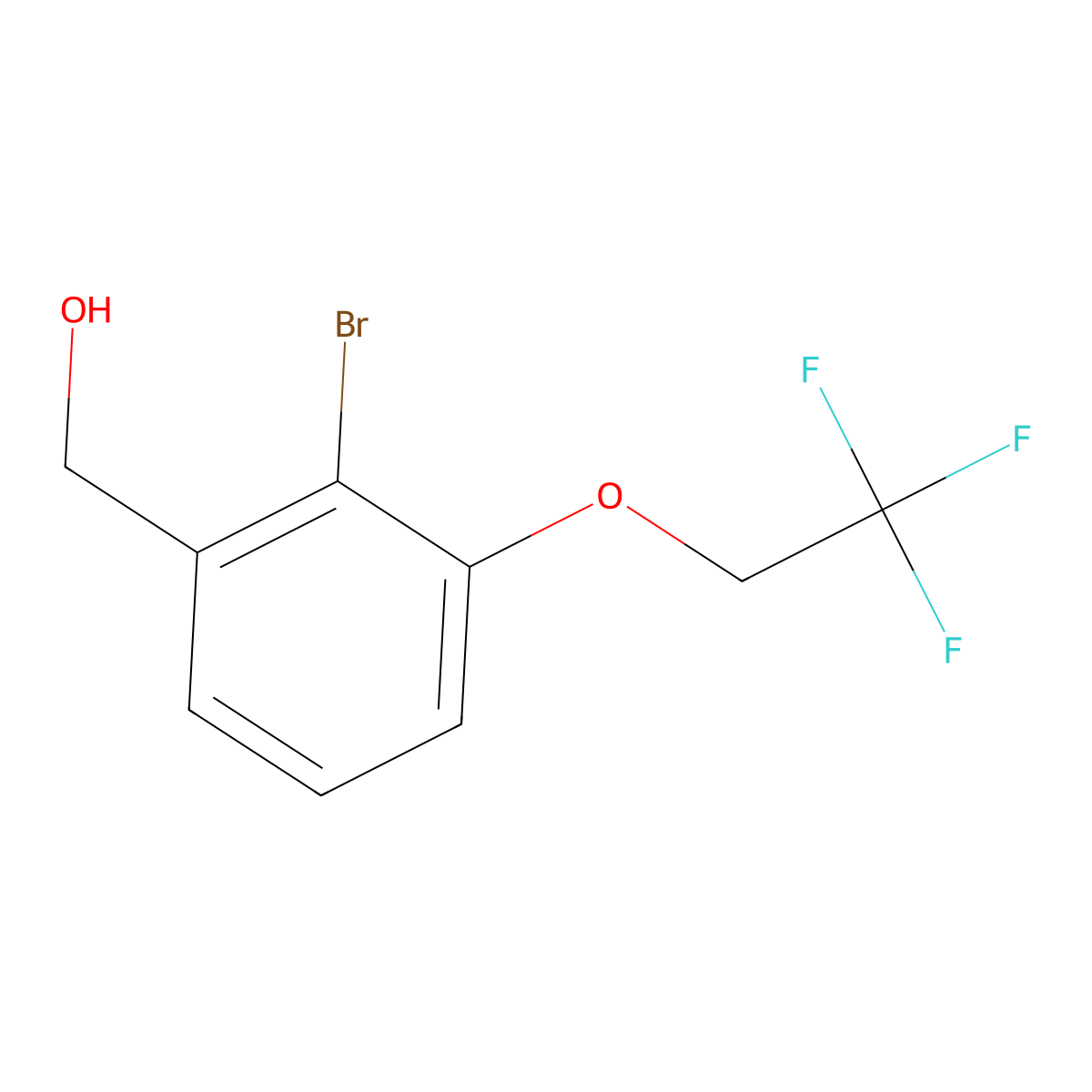 [2-Bromo-3-(2,2,2-trifluoroethoxy)phenyl]methanol molecular structure, CAS 1824074-71-6