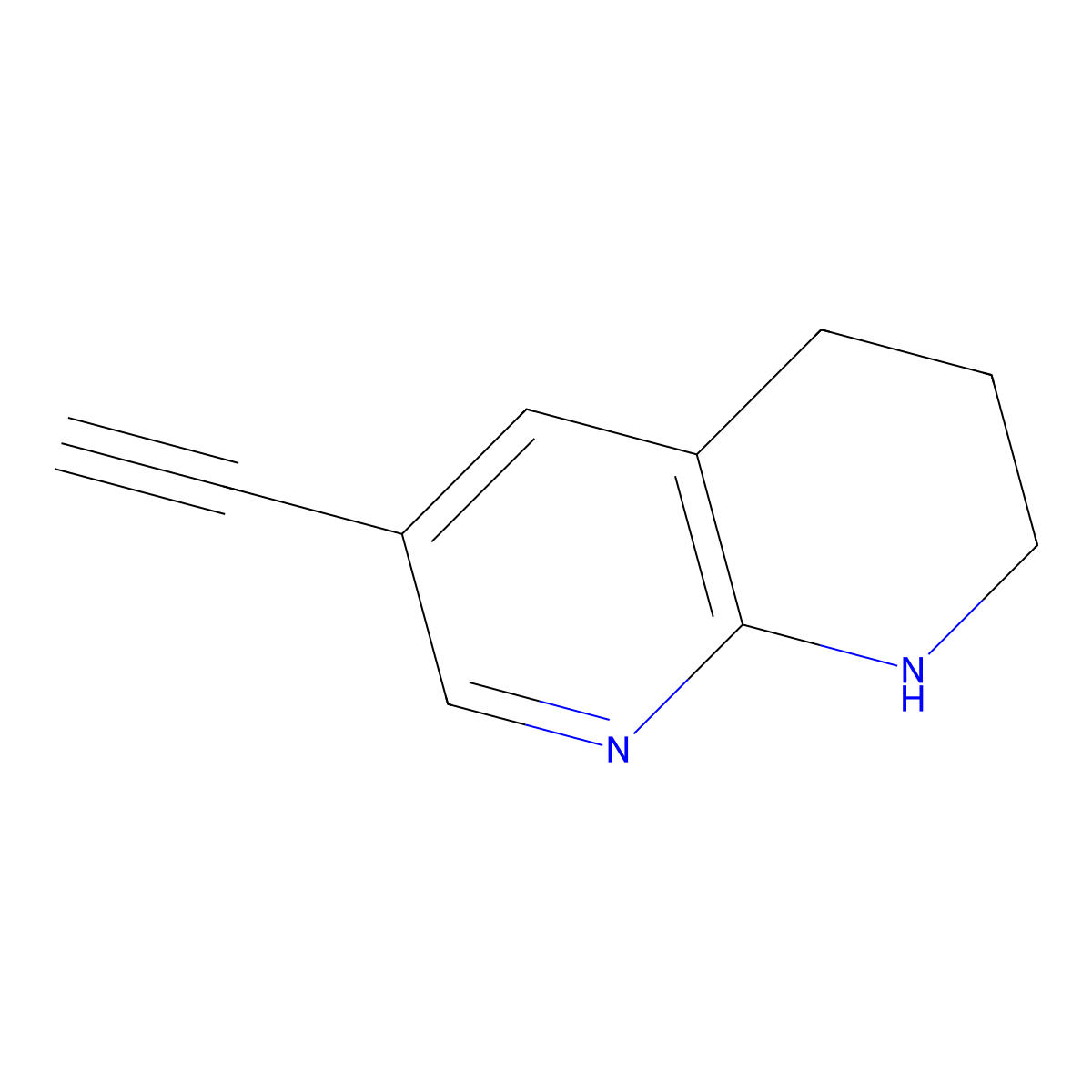 6-Ethynyl-1,2,3,4-tetrahydro-1,8-naphthyridine molecular structure, CAS 1824074-99-8
