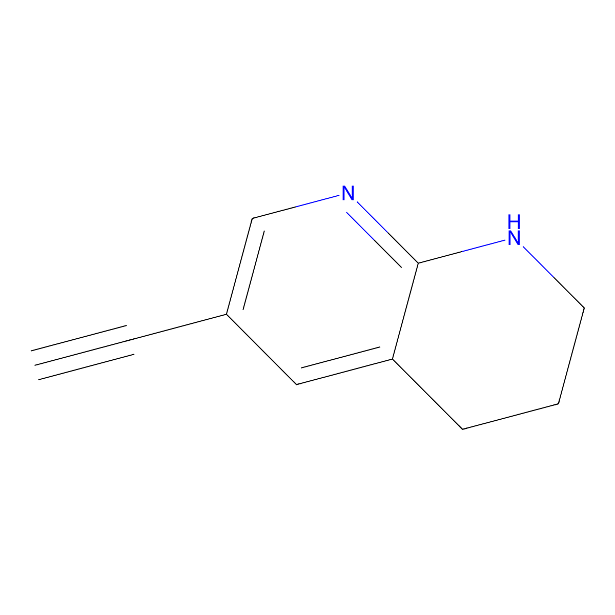 6-Ethynyl-1,2,3,4-tetrahydro-1,8-naphthyridine molecular structure, CAS 1824074-99-8