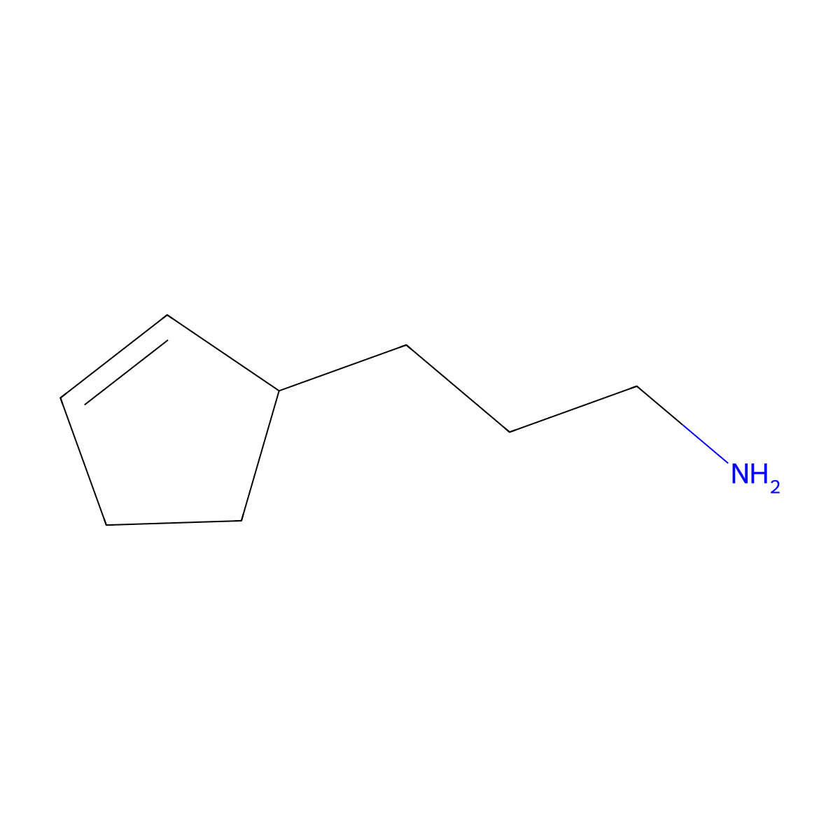 3-(Cyclopent-2-en-1-yl)propan-1-amine molecular structure, CAS 1824076-28-9