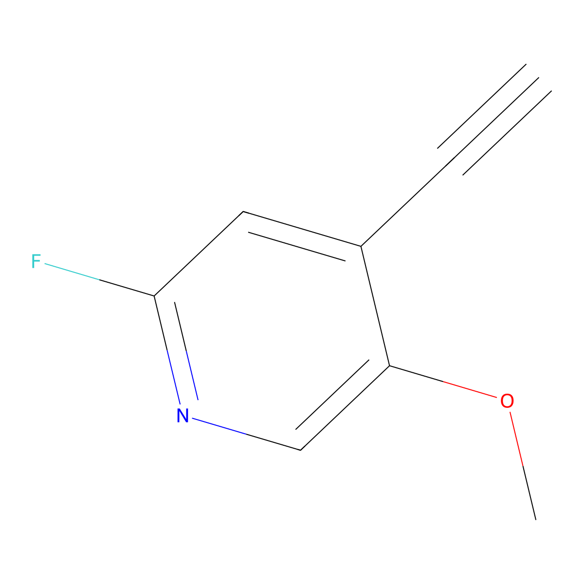 4-Ethynyl-2-fluoro-5-methoxypyridine molecular structure, CAS 1824076-98-3