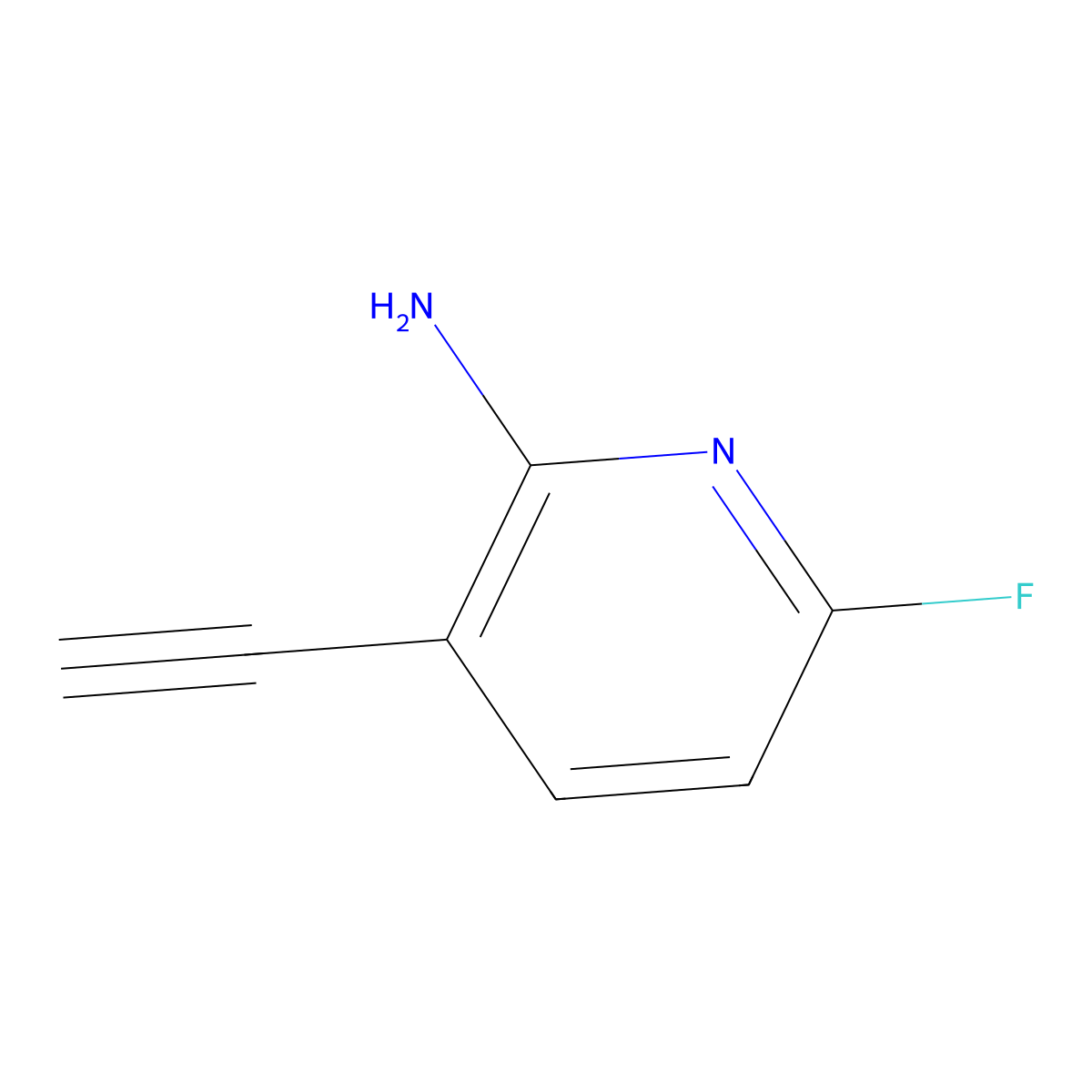 3-Ethynyl-6-fluoropyridin-2-amine molecular structure, CAS 1824077-93-1