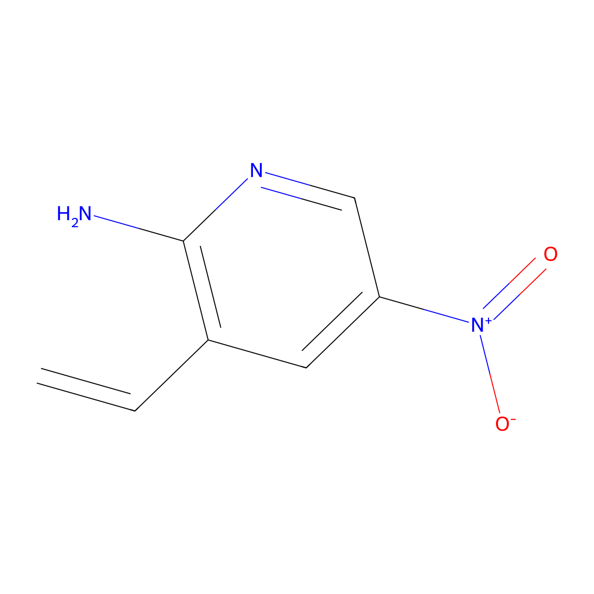 5-Nitro-3-vinyl-pyridin-2-amine molecular structure, CAS 1824078-11-6