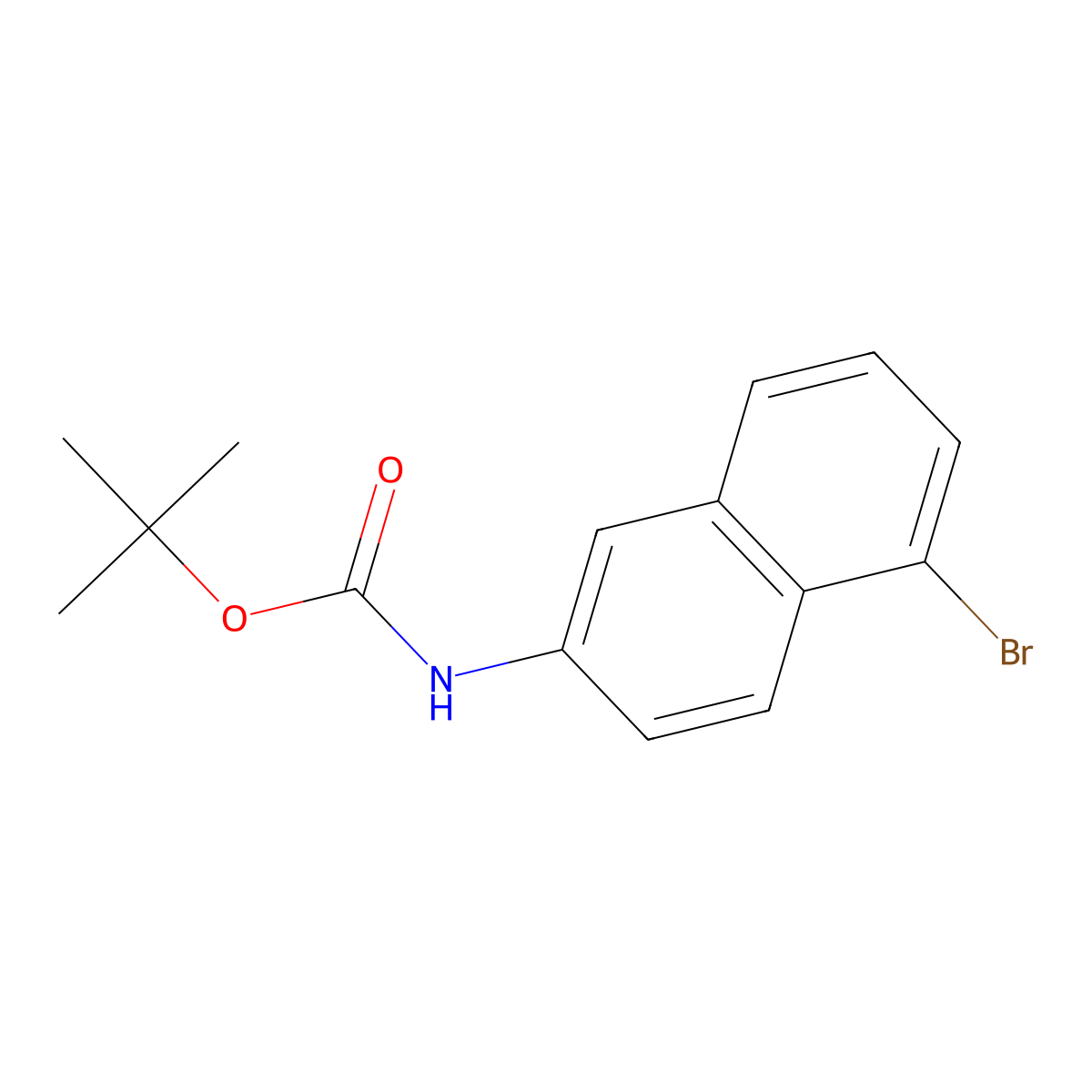 Tert-butyl (5-bromonaphthalen-2-YL)carbamate molecular structure, CAS 1824080-07-0