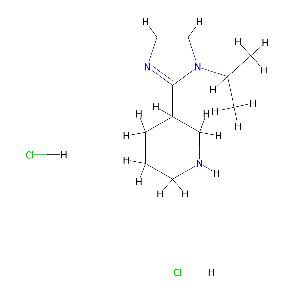 3-(1-isopropyl-1H-imidazol-2-yl)piperidine dihydrochloride molecular structure, CAS 1824080-17-2
