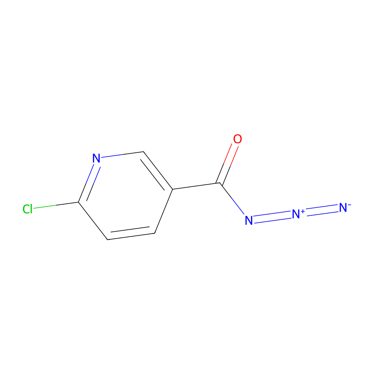 6-Chloropyridine-3-carbonylazide molecular structure, CAS 1824080-60-5