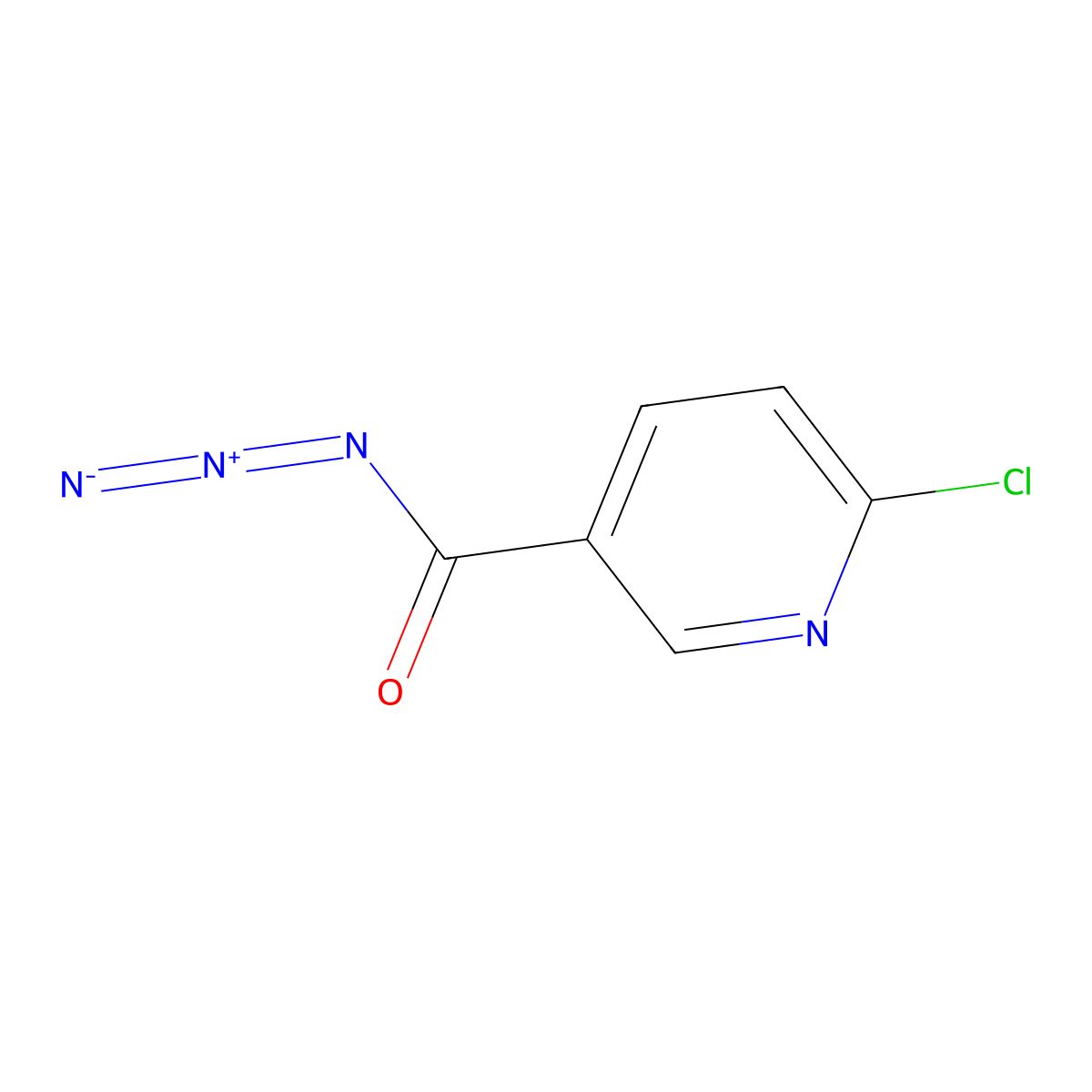 6-Chloropyridine-3-carbonylazide molecular structure, CAS 1824080-60-5