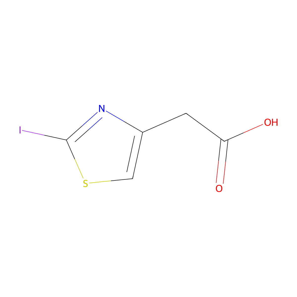 2-(2-Iodothiazol-4-yl)acetic acid molecular structure, CAS 1824080-65-0