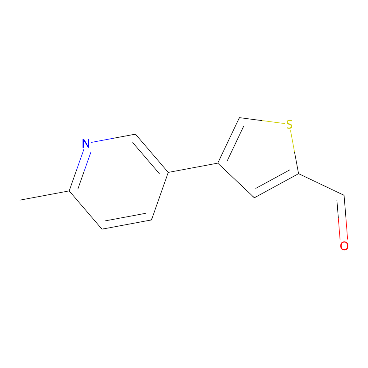 4-(6-Methylpyridin-3-YL)thiophene-2-carbaldehyde molecular structure, CAS 1824082-08-7