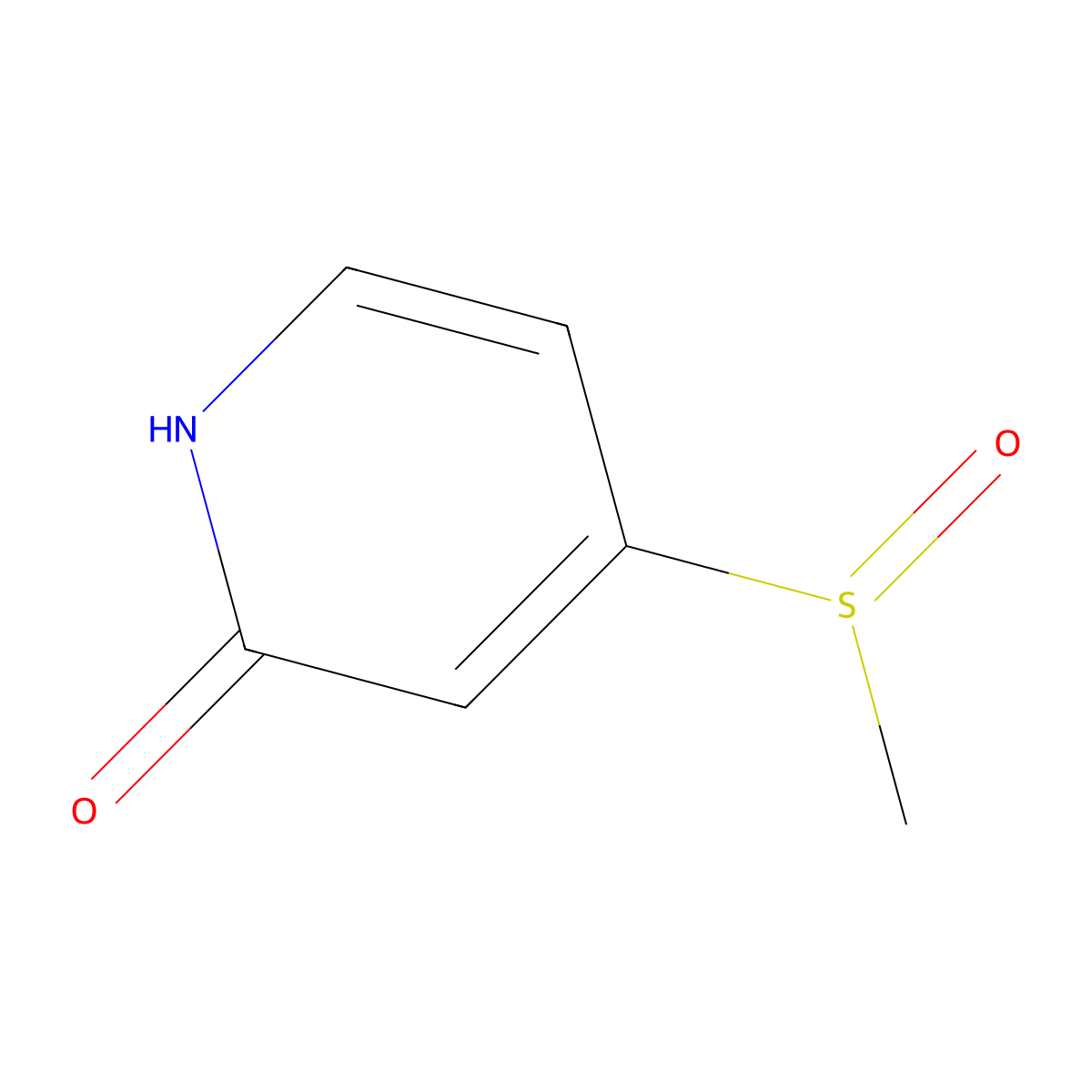 4-(Methylsulfinyl)pyridin-2(1H)-one molecular structure, CAS 1824082-22-5