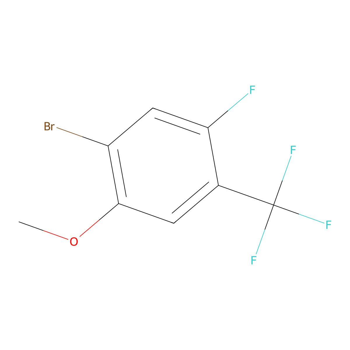 1-Bromo-5-fluoro-2-methoxy-4-(trifluoromethyl)benzene molecular structure, CAS 1824083-91-1