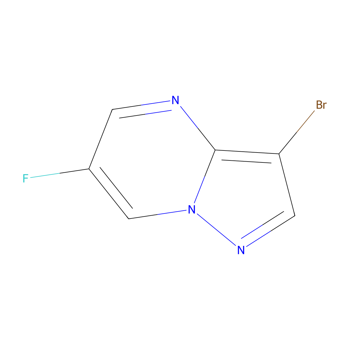 3-Bromo-6-fluoropyrazolo(1,5-a)pyrimidine molecular structure, CAS 1824084-19-6
