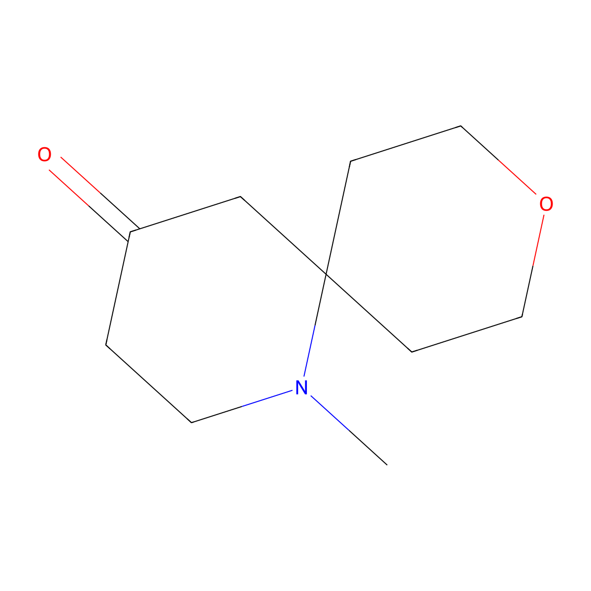 1-Methyl-9-oxa-1-azaspiro[5.5]undecan-4-one molecular structure, CAS 1824084-45-8
