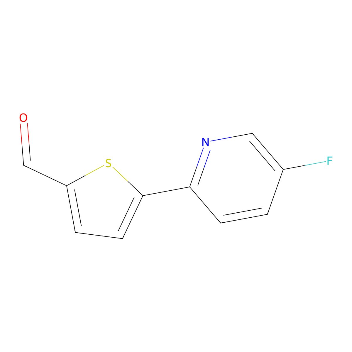 5-(5-Fluoropyridin-2-yl)thiophene-2-carbaldehyde molecular structure, CAS 1824085-79-1