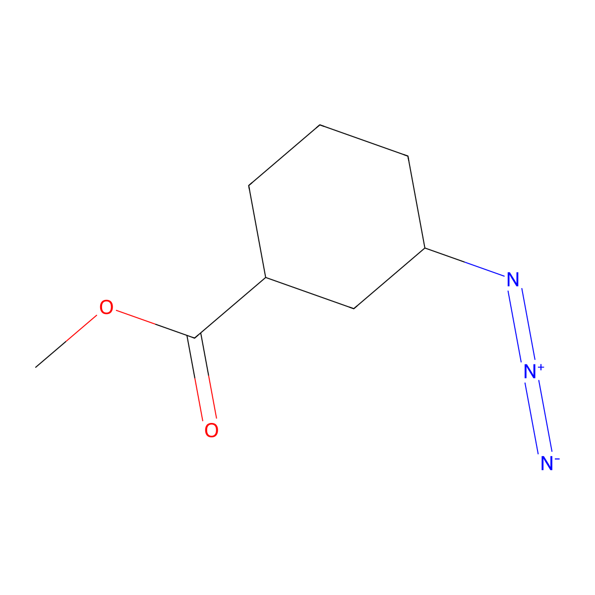 Methyl 3-azidocyclohexane-1-carboxylate molecular structure, CAS 1824086-06-7