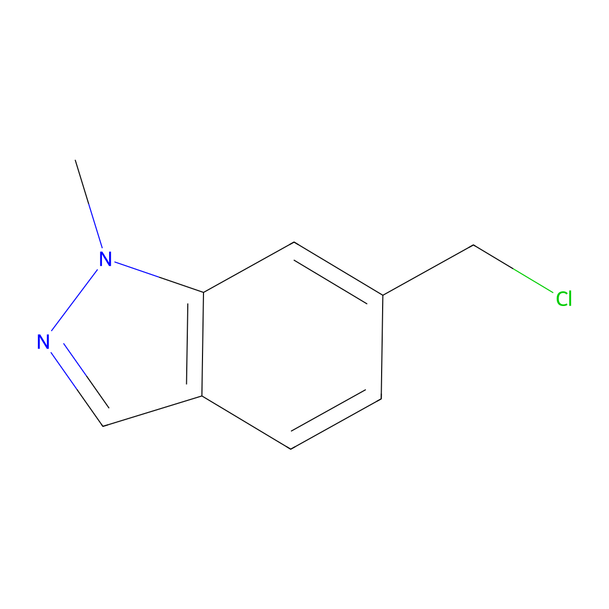 6-(chloromethyl)-1-methyl-1H-indazole molecular structure, CAS 1824086-81-8