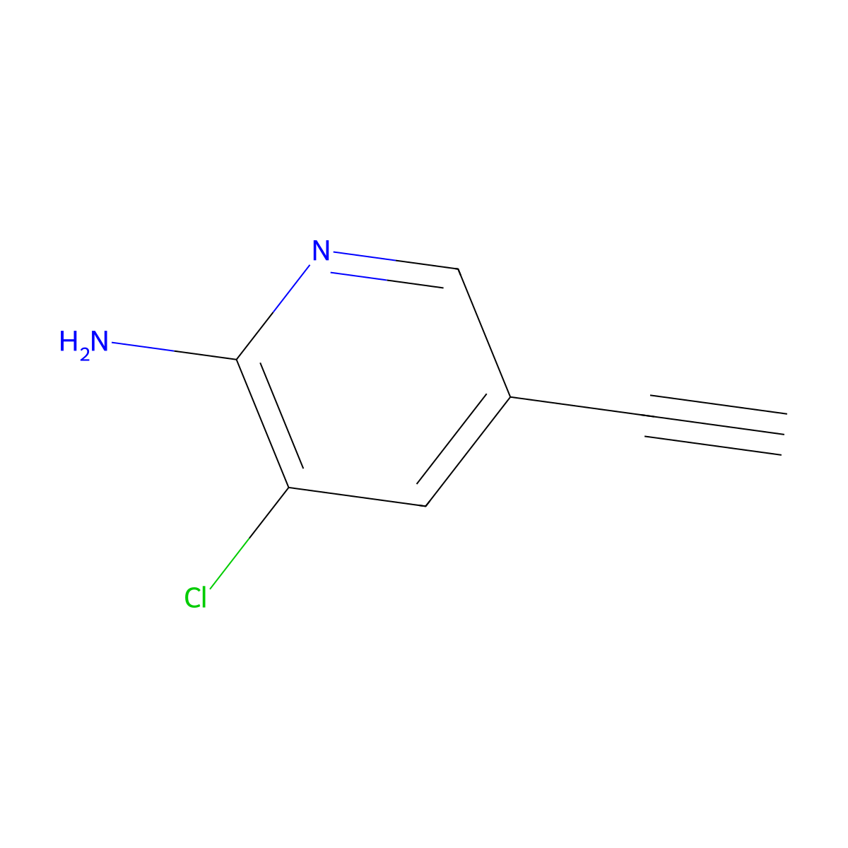 3-Chloro-5-ethynylpyridin-2-amine molecular structure, CAS 1824088-91-6