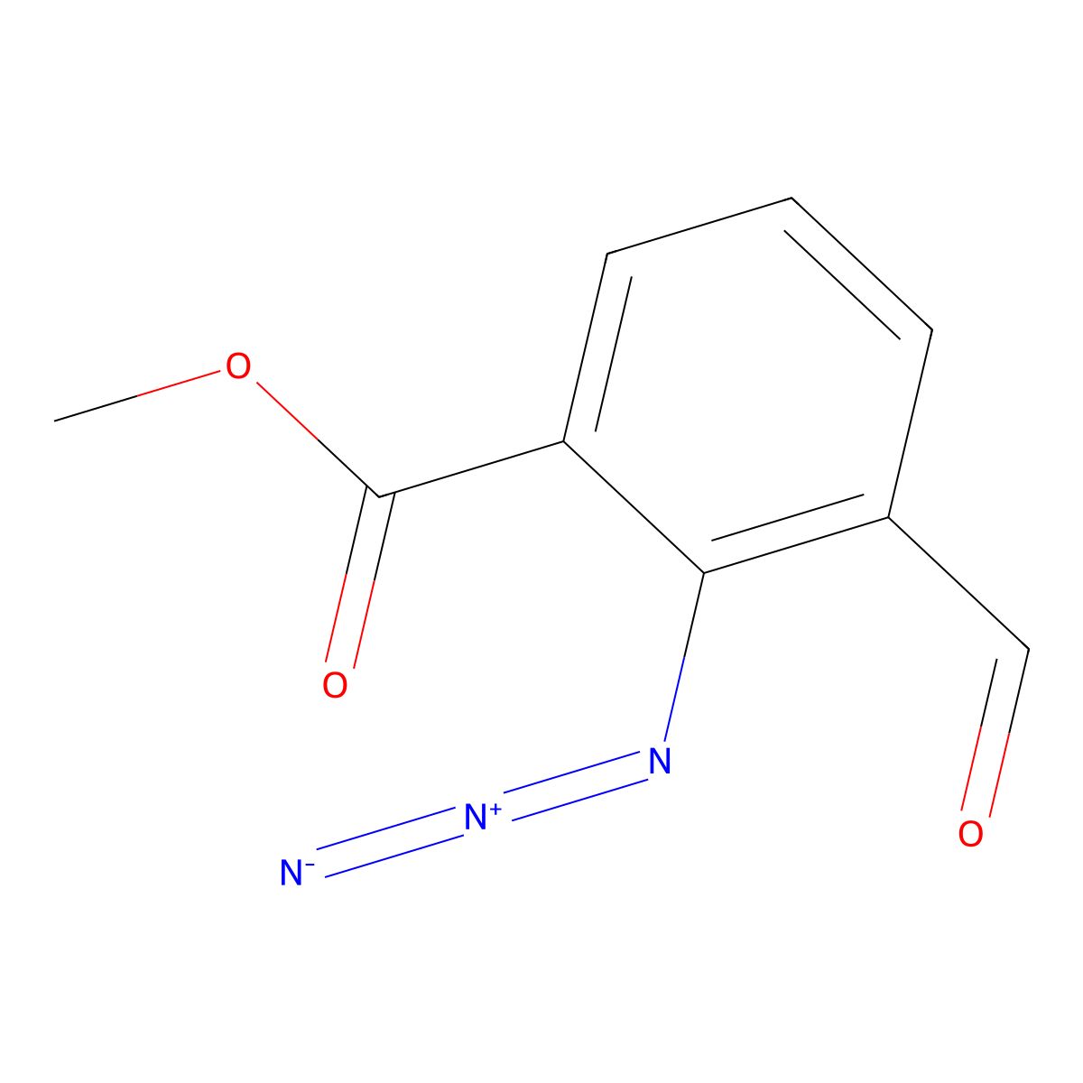 Methyl 2-azido-3-formylbenzoate molecular structure, CAS 1824089-50-0