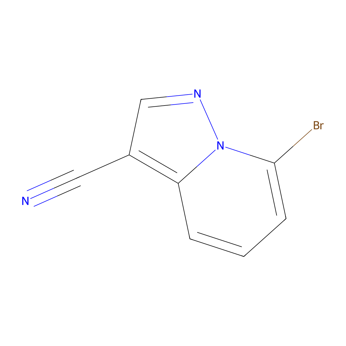 7-Bromopyrazolo[1,5-A]pyridine-3-carbonitrile molecular structure, CAS 1824091-22-6
