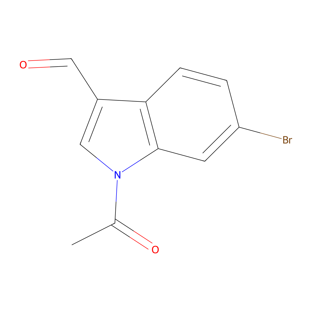 1-Acetyl-6-bromo-1H-indole-3-carbaldehyde molecular structure, CAS 1824091-74-8