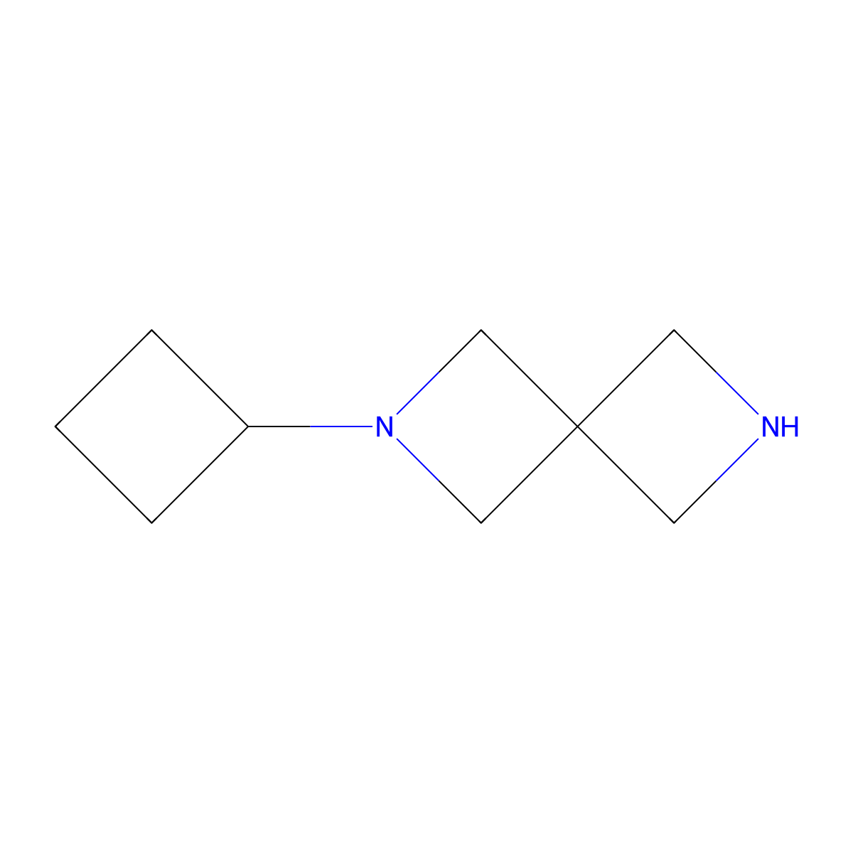 2-Cyclobutyl-2,6-diazaspiro[3.3]heptane molecular structure, CAS 1824092-54-7