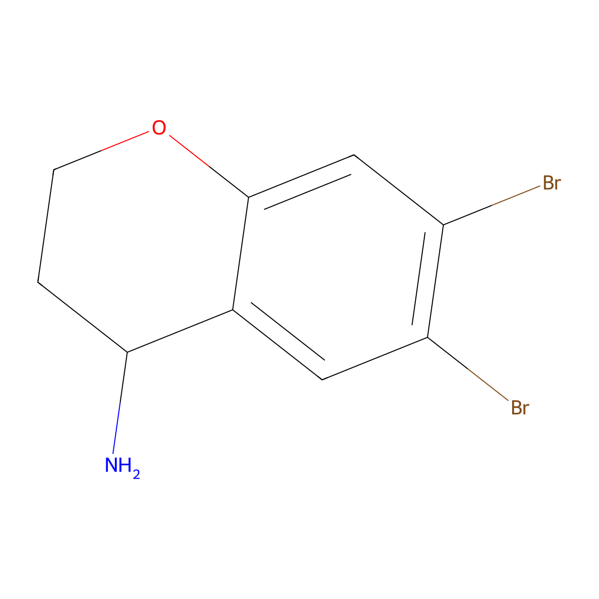 6,7-Dibromochroman-4-amine molecular structure, CAS 1824094-03-2