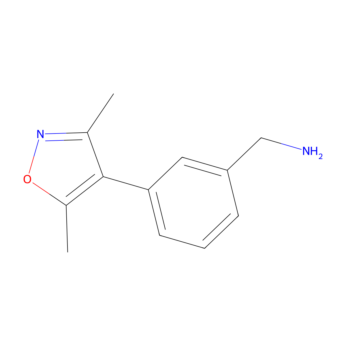 [3-(Dimethyl-1,2-oxazol-4-yl)phenyl]methanamine molecular structure, CAS 1824094-52-1