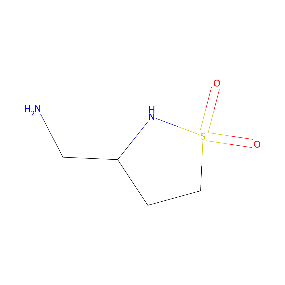 3-(Aminomethyl)-1lambda6,2-thiazolidine-1,1-dione molecular structure, CAS 1824095-67-1